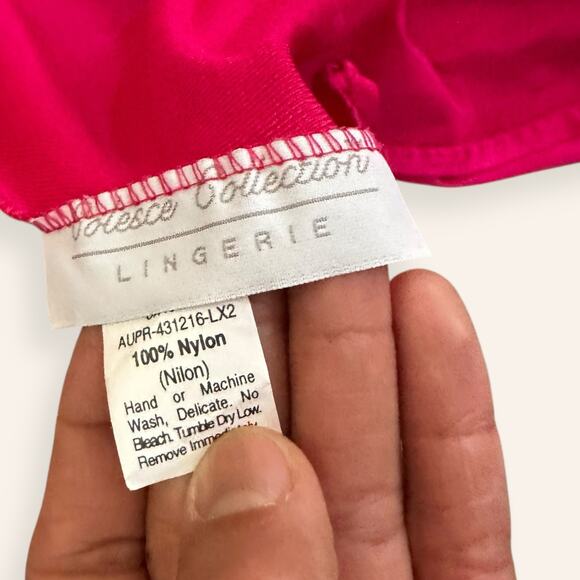 Pink fuchsia full length sleeping dress size large nightgown - Picture 5 of 6